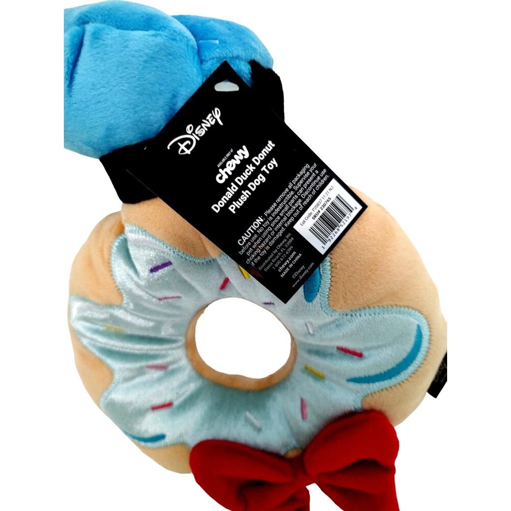 Disney Chewy Donald Duck Donut Plush Animal Dog Toy